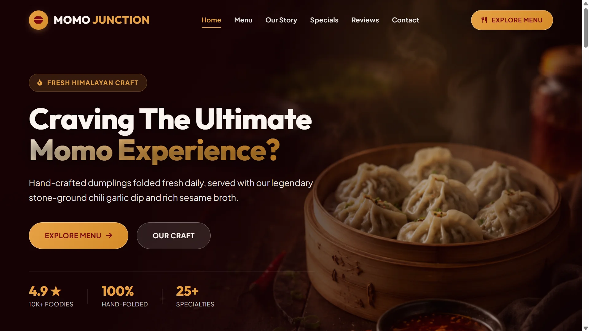 Momo Junction website preview
